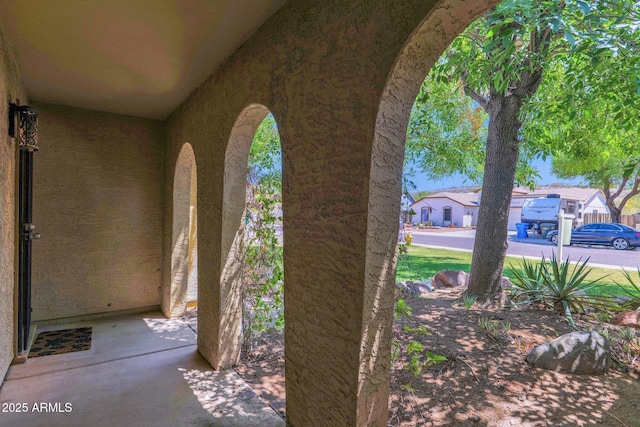 view of patio / terrace with a residential view
