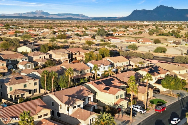 aerial view featuring a mountain view