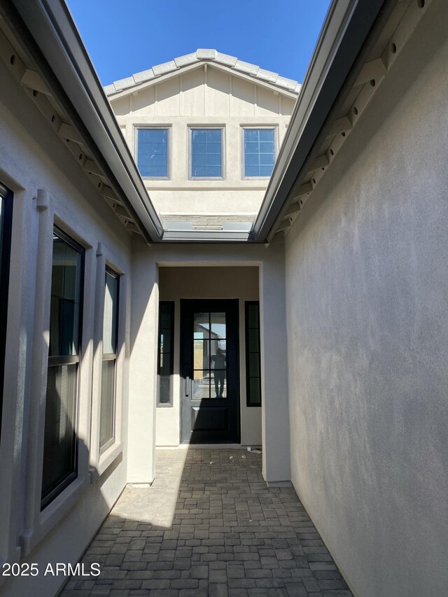 foyer with ornamental molding