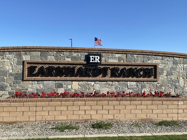 view of community sign