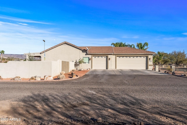 ranch-style house with a garage