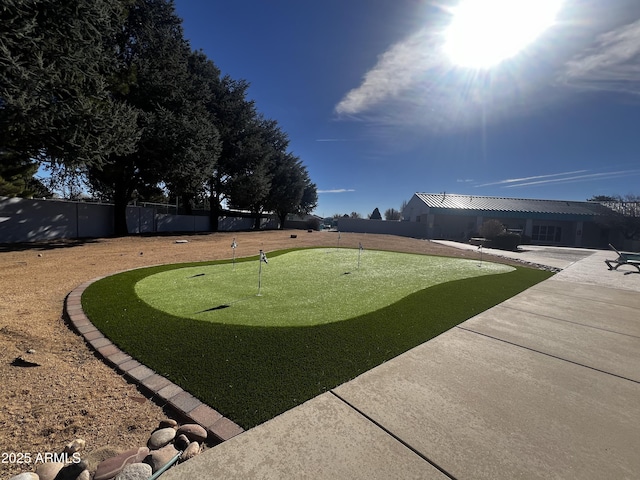 view of yard with a patio area