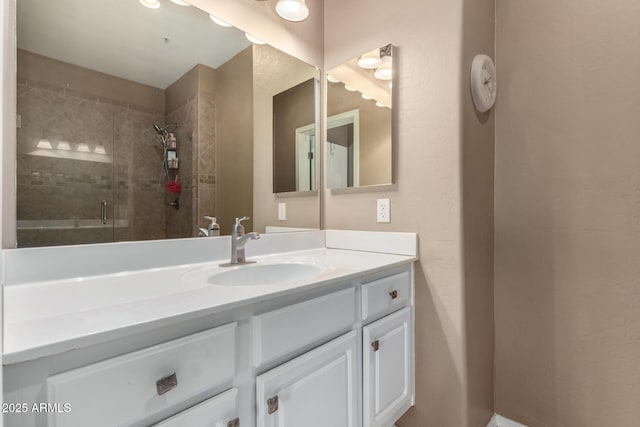16626 E Westby Dr Unit 108, Fountain Hills, AZ 85268 - bathroom with vanity and a stall shower