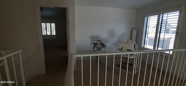 hall featuring an office area