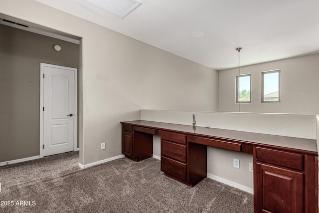 4322 S Ranger Trl, Gilbert, AZ 85297 - unfurnished office with dark carpet and built in study area