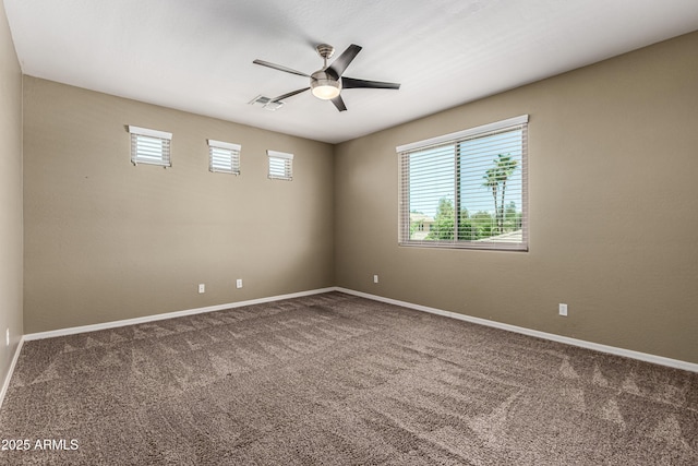 4322 S Ranger Trl, Gilbert, AZ 85297 - spare room featuring plenty of natural light, a ceiling fan, and carpet