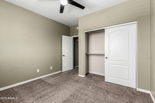 4322 S Ranger Trl, Gilbert, AZ 85297 - unfurnished bedroom featuring carpet floors, a closet, and ceiling fan