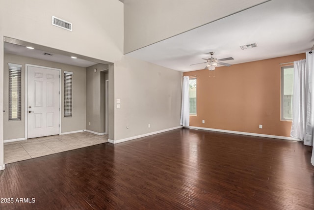 4322 S Ranger Trl, Gilbert, AZ 85297 - spare room featuring wood finished floors and a ceiling fan
