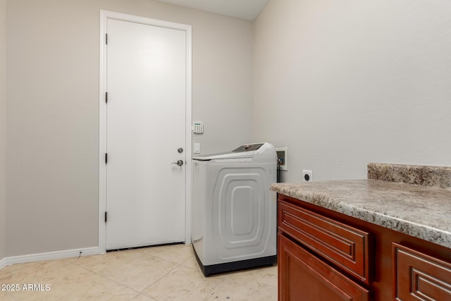 31604 N 19th Ave, Phoenix, AZ 85085 - washroom with washer / dryer, laundry area, baseboards, and light tile patterned flooring