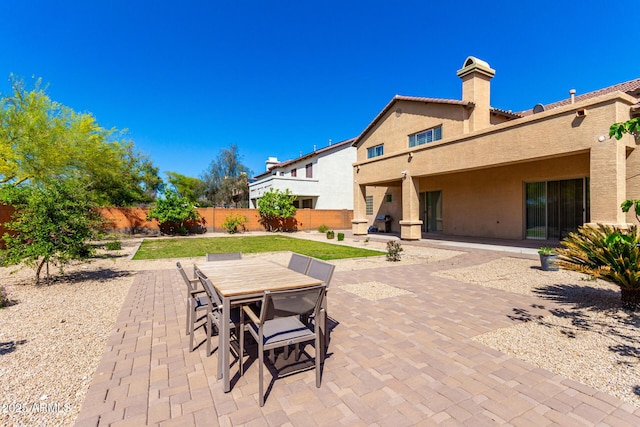 31604 N 19th Ave, Phoenix, AZ 85085 - view of patio / terrace with a fenced backyard and outdoor dining area