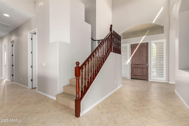 31604 N 19th Ave, Phoenix, AZ 85085 - stairs featuring tile patterned floors, baseboards, visible vents, and recessed lighting