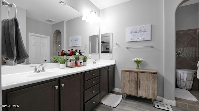 bathroom featuring vanity