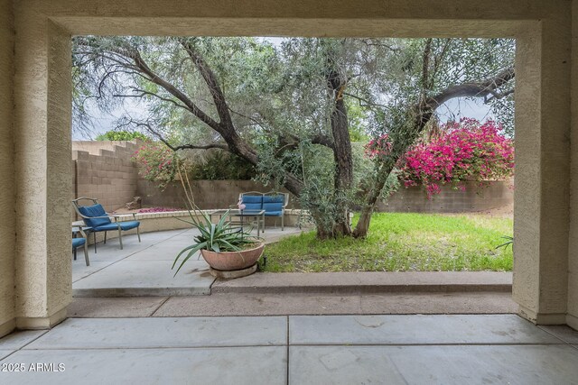 view of patio / terrace with a fenced backyard