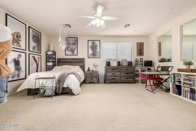 6971 W El Cortez Pl, Peoria, AZ 85383 - bedroom with carpet and a ceiling fan