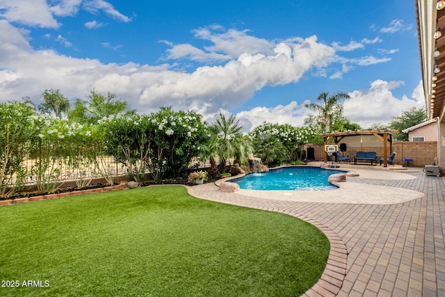 6971 W El Cortez Pl, Peoria, AZ 85383 - view of pool featuring a patio area and a pergola
