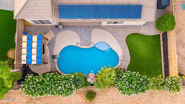 6971 W El Cortez Pl, Peoria, AZ 85383 - aerial view of property and surrounding area featuring a pool area