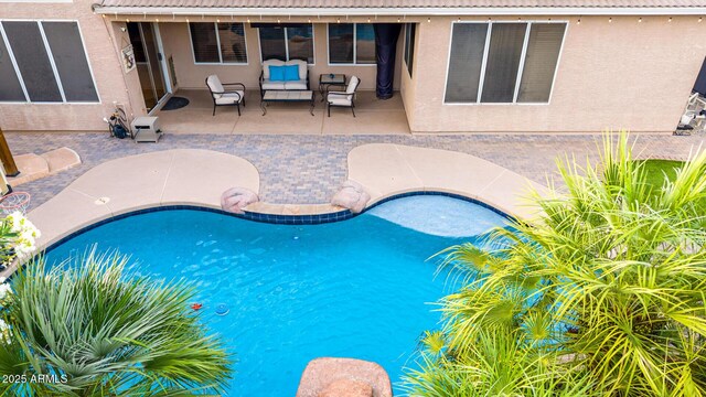 6971 W El Cortez Pl, Peoria, AZ 85383 - outdoor pool featuring a patio area and outdoor lounge area