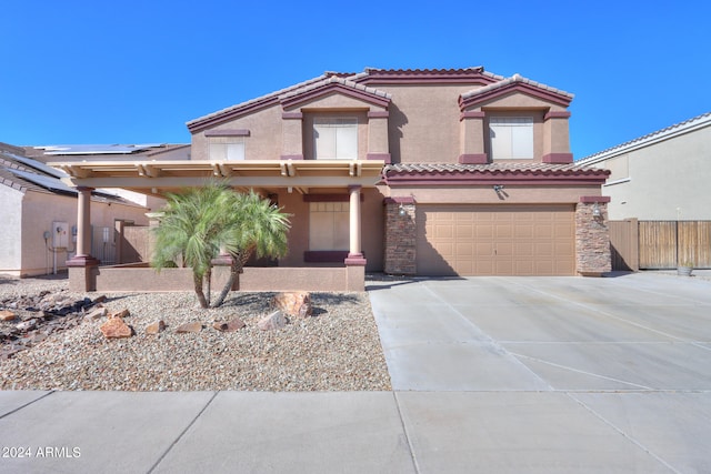 view of front of home featuring a garage