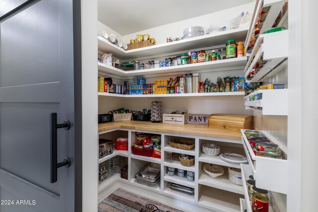 view of pantry