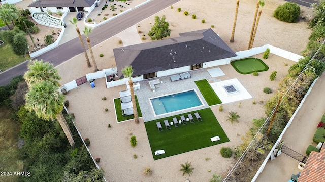 birds eye view of property