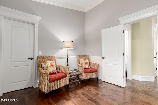 2058 E Marlene Dr, Gilbert, AZ 85296 - sitting room with wood-type flooring and ornamental molding