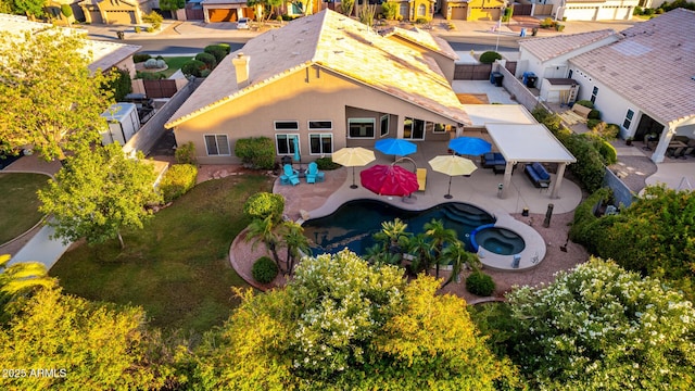 2058 E Marlene Dr, Gilbert, AZ 85296 - aerial perspective of suburban area featuring a pool