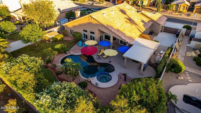 2058 E Marlene Dr, Gilbert, AZ 85296 - aerial view of property and surrounding area with a pool