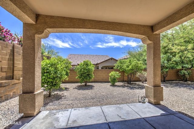 view of patio / terrace with a fenced backyard