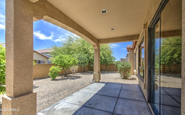 view of patio / terrace featuring a fenced backyard