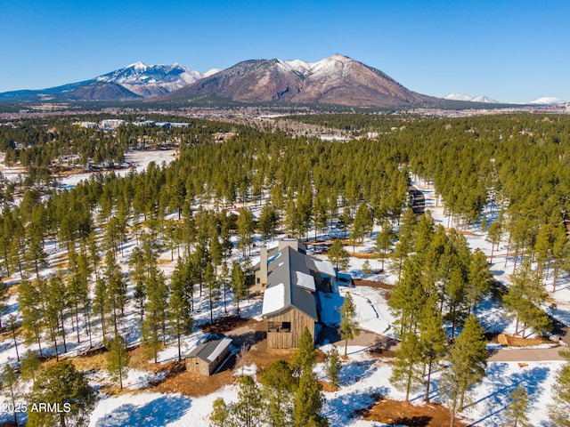 bird's eye view featuring a mountain view