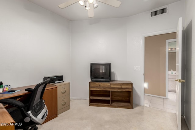 1950 E Kings Ave, Phoenix, AZ 85022 - office featuring a ceiling fan and light carpet