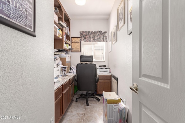 view of tiled office