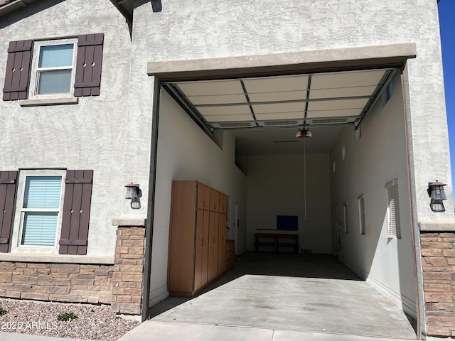 exterior space featuring a carport