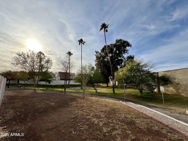 view of community with a lawn