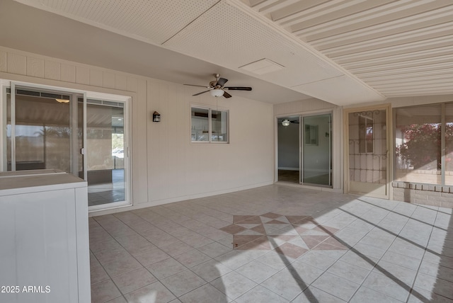 view of patio / terrace featuring ceiling fan