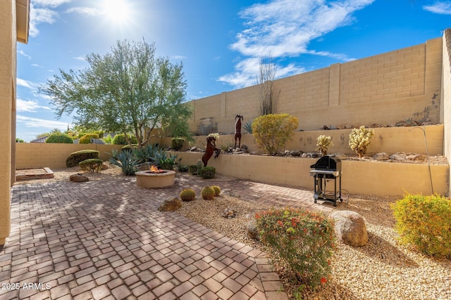 view of patio featuring grilling area