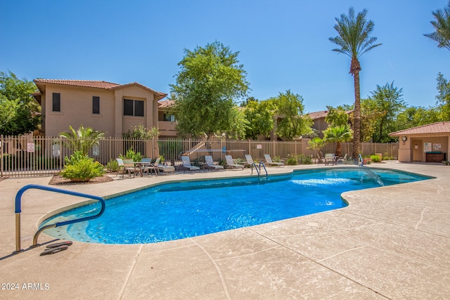 view of pool with a patio