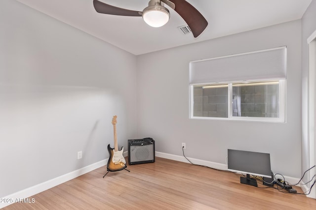 5210 W Jupiter Way N, Chandler, AZ 85226 - unfurnished room featuring a ceiling fan and wood finished floors