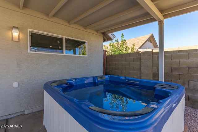 5210 W Jupiter Way N, Chandler, AZ 85226 - view of patio with a hot tub