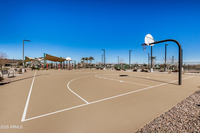 view of basketball court featuring community basketball court