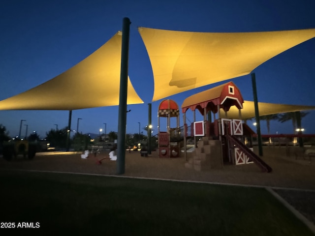 view of playground at twilight