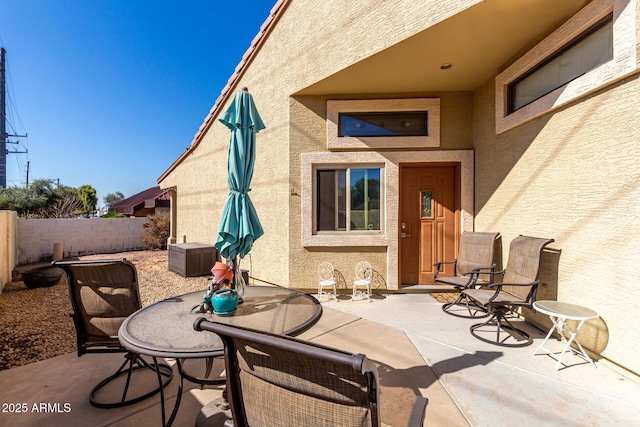 view of patio / terrace featuring a fenced backyard