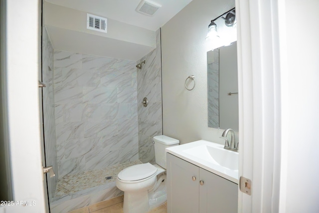 7136 W Cheryl Dr, Peoria, AZ 85345 - bathroom with a stall shower, toilet, and visible vents