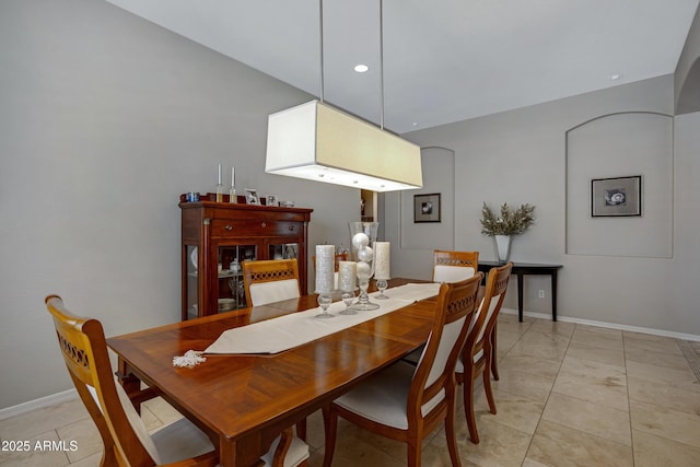 6694 S Banning St, Gilbert, AZ 85298 - dining room featuring light tile patterned floors, baseboards, and recessed lighting