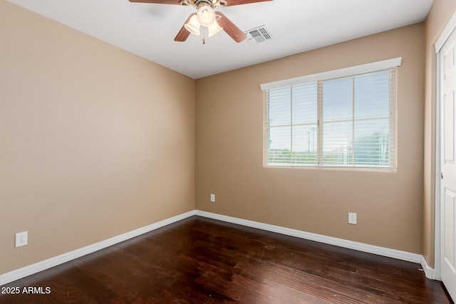 21136 N 36th Pl, Phoenix, AZ 85050 - empty room with a ceiling fan and dark wood-style flooring