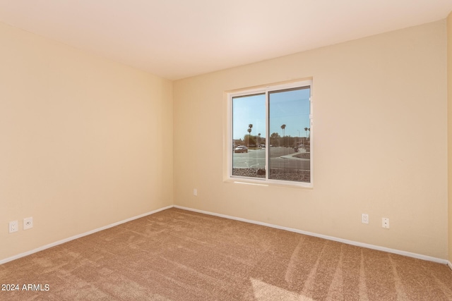 spare room featuring baseboards and carpet flooring
