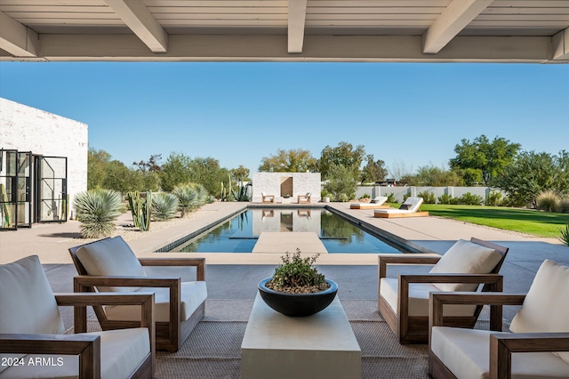 view of pool with a patio