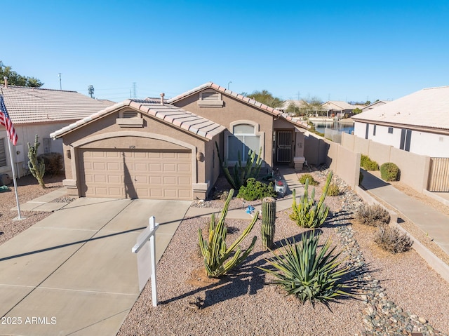 single story home featuring a garage