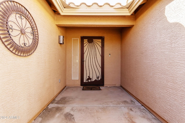 view of doorway to property