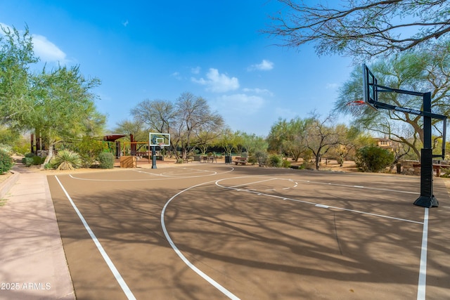 view of sport court with community basketball court